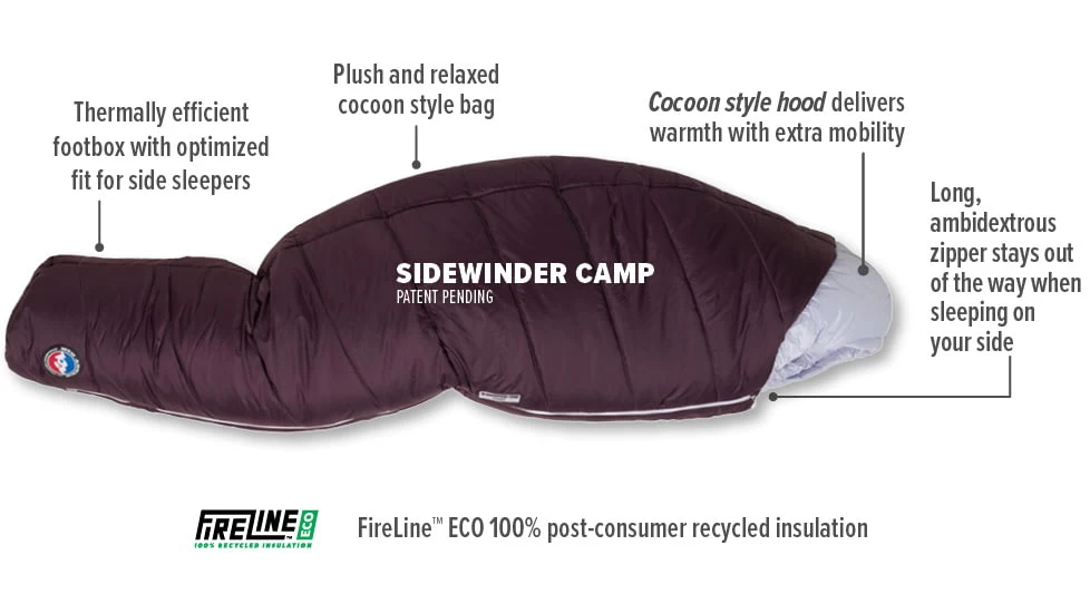 Big Agnes Sidewinder Camp 20 FireLine Sleeping Bag - Women's - Image 5