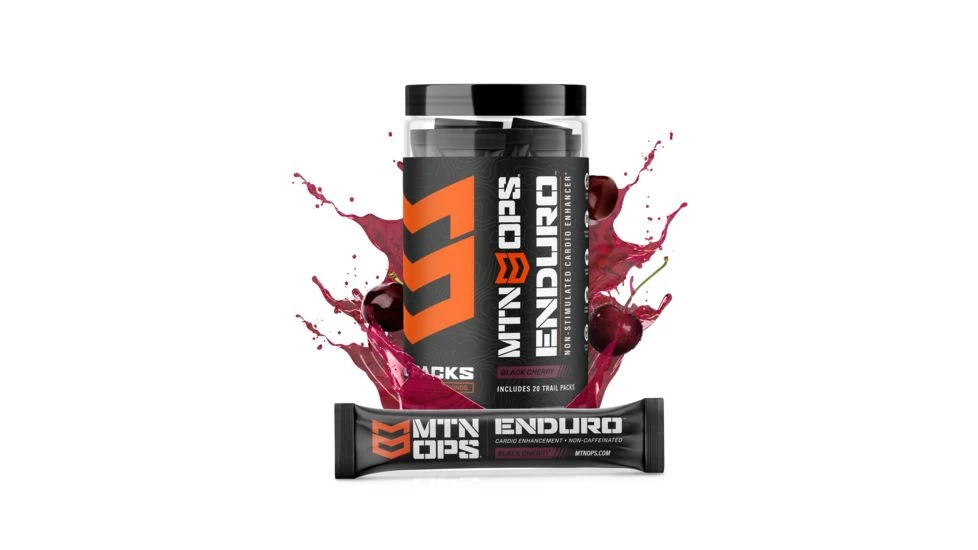 MTN OPS Enduro Cardio Enhancement Non-Caffeinated Energy Drink, 20 Trail Packs