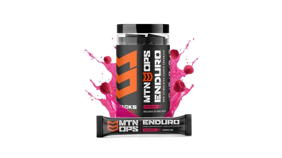 MTN OPS Enduro Cardio Enhancement Non-Caffeinated Energy Drink, 20 Trail Packs - Image 2