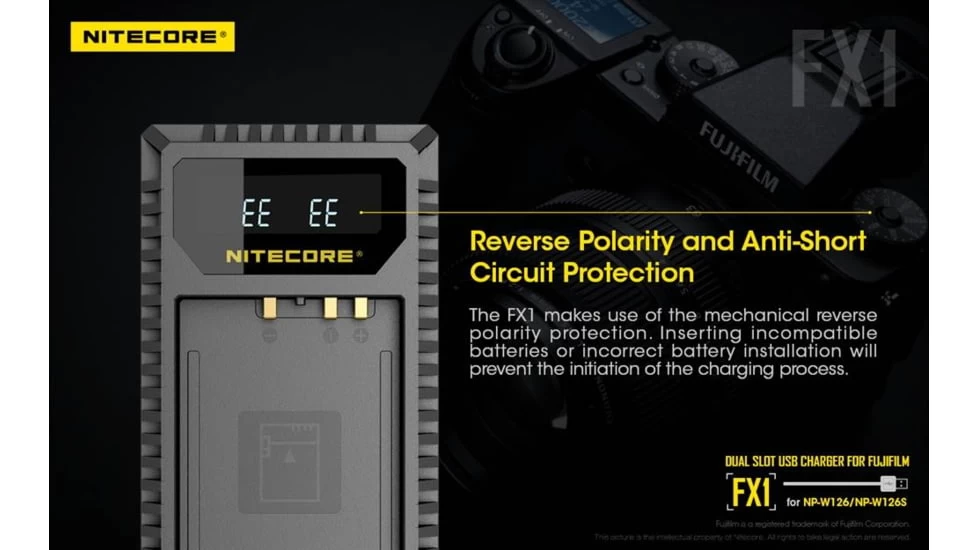 Nitecore FX1 Digital USB Travel Battery Charger - Image 3