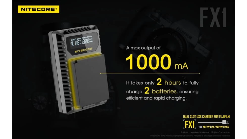 Nitecore FX1 Digital USB Travel Battery Charger - Image 6