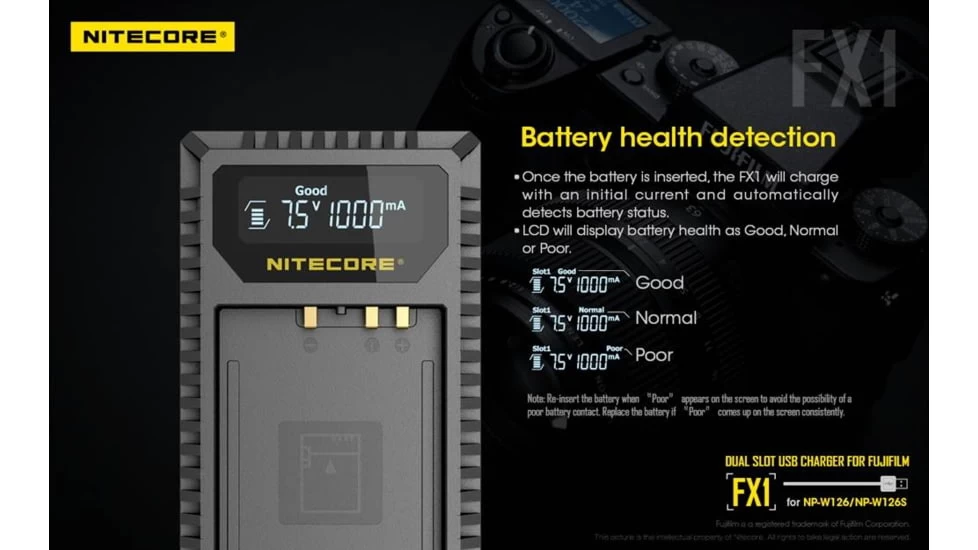Nitecore FX1 Digital USB Travel Battery Charger - Image 7