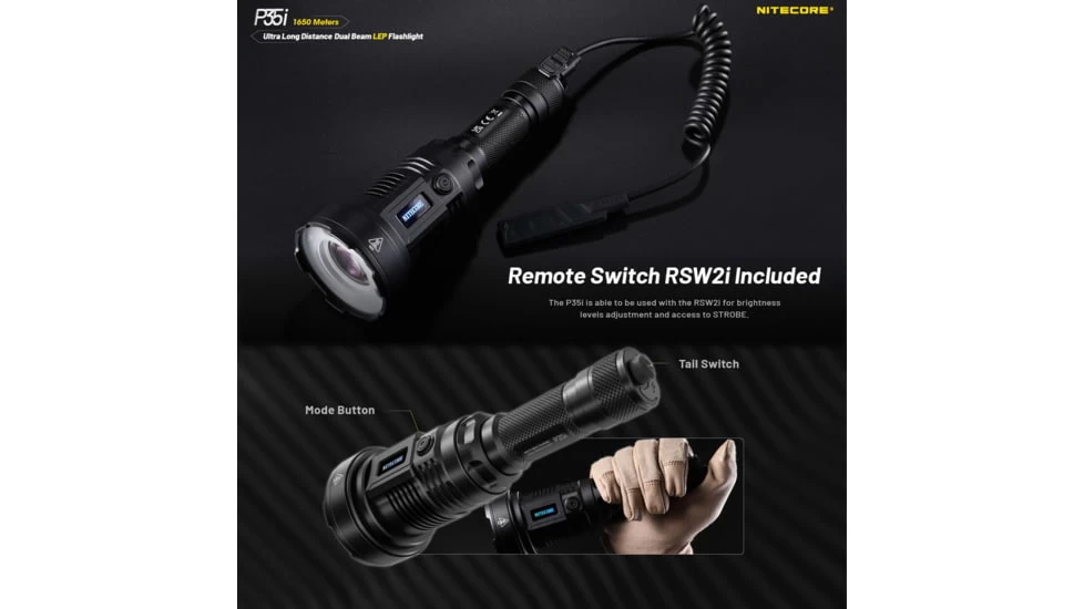 Nitecore P35i CREE XP-G3 LED Rechargeable LEP Flashlight - Image 5